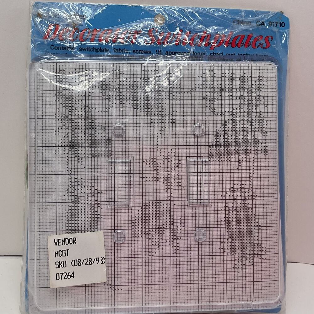 MCG Textiles Decorator Switchplates Cross Stitch Kit SEALED VTG